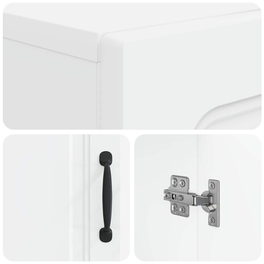 Shoe Cabinet UTRECHT 59.5 x 39.5 x 87 cm Engineered Wood White