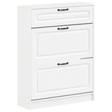 Shoe Cabinet UTRECHT 78 x 24 x 100 cm Engineered Wood White