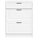 Shoe Cabinet UTRECHT 78 x 24 x 100 cm Engineered Wood White