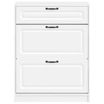 Shoe Cabinet UTRECHT 78 x 24 x 100 cm Engineered Wood White
