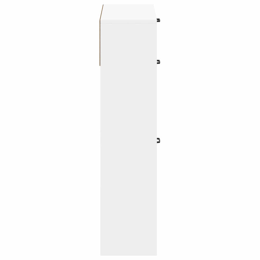 Shoe Cabinet UTRECHT 78 x 24 x 100 cm Engineered Wood White