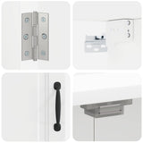 Dartboard Cabinet UTRECHT White 52.5 x 10.5 x 53.5 cm - Rear View