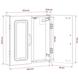 Dartboard Cabinet UTRECHT White 52.5 x 10.5 x 53.5 cm - Low Angle