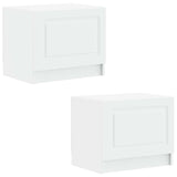 TV Cabinet White Engineered Wood - Side View