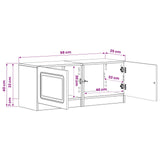 TV Cabinet White Engineered Wood - Extra Image