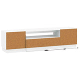 LED TV Cabinet White Engineered Wood - Rear View