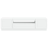 LED TV Cabinet White Engineered Wood - Top-Down View