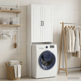 Toilet Cabinet UTRECHT White 66 x 25.5 x 190 cm Engineered Wood - Side View