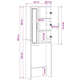 Toilet Cabinet UTRECHT White 66 x 25.5 x 190 cm Engineered Wood - Low Angle