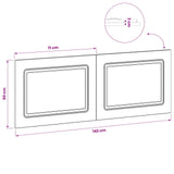 Wall-Mounted Headboard UTRECHT Sonoma Oak Engineered Wood - Extra Image