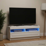 LED TV Cabinet White Engineered Wood