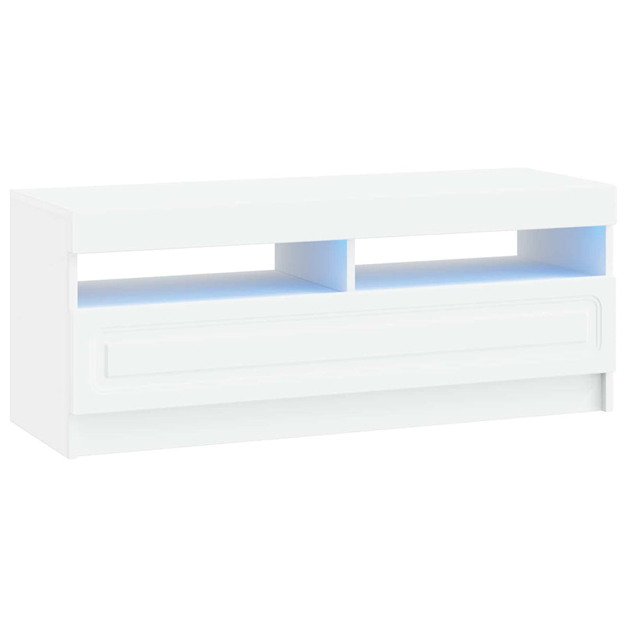 LED TV Cabinet White Engineered Wood