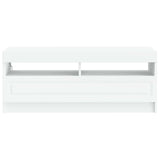 LED TV Cabinet White Engineered Wood - Top-Down View