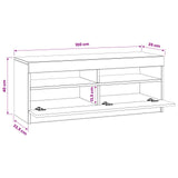 LED TV Cabinet White Engineered Wood - Extra Image