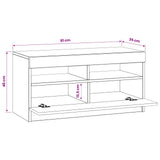 LED TV Cabinet White Engineered Wood