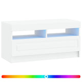 LED TV Cabinet White Engineered Wood - Front View