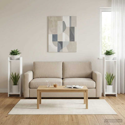 Plant Stand 2 pcs White 30 x 30 x 100 cm Engineered Wood