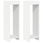 Plant Stand 2 pcs White 30 x 30 x 100 cm Engineered Wood