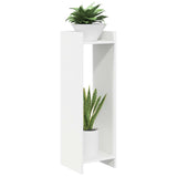 Plant Stand 2 pcs White 30 x 30 x 100 cm Engineered Wood - Side View