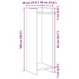 Plant Stand 2 pcs White 30 x 30 x 100 cm Engineered Wood