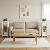 Plant Stand 2 pcs White 30 x 30 x 80 cm Engineered Wood - Top-Down View