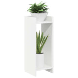 Plant Stand 2 pcs White 30 x 30 x 80 cm Engineered Wood - Side View