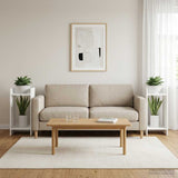 Plant Stand 2 pcs White 30 x 30 x 60 cm Engineered Wood - Top-Down View