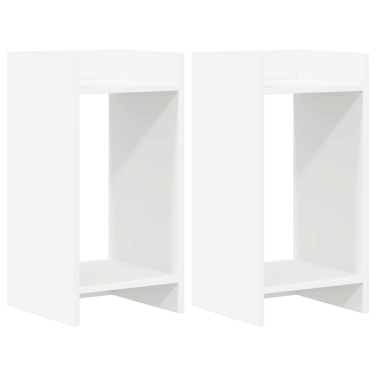 Plant Stand 2 pcs White 30 x 30 x 60 cm Engineered Wood