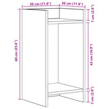 Plant Stand 2 pcs White 30 x 30 x 60 cm Engineered Wood - Extra Image