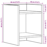 Plant Stand 2 pcs White 30 x 30 x 40 cm Engineered Wood - Extra Image