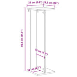 Plant Stand 2 pcs White 25 x 25.5 x 80.5 cm Engineered Wood - Extra Image