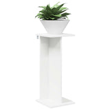 Plant Stand 2 pcs White 25 x 25.5 x 60.5 cm Engineered Wood - Side View
