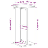 Plant Stand 2 pcs White 25 x 25.5 x 60.5 cm Engineered Wood - Extra Image