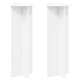 Plant Stand 2 pcs White Ø40 x 100 cm Engineered Wood - Front View