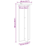 Plant Stand 2 pcs White Ø40 x 100 cm Engineered Wood