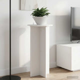 Plant Stand 2 pcs White Ø40 x 80 cm Engineered Wood - Top-Down View