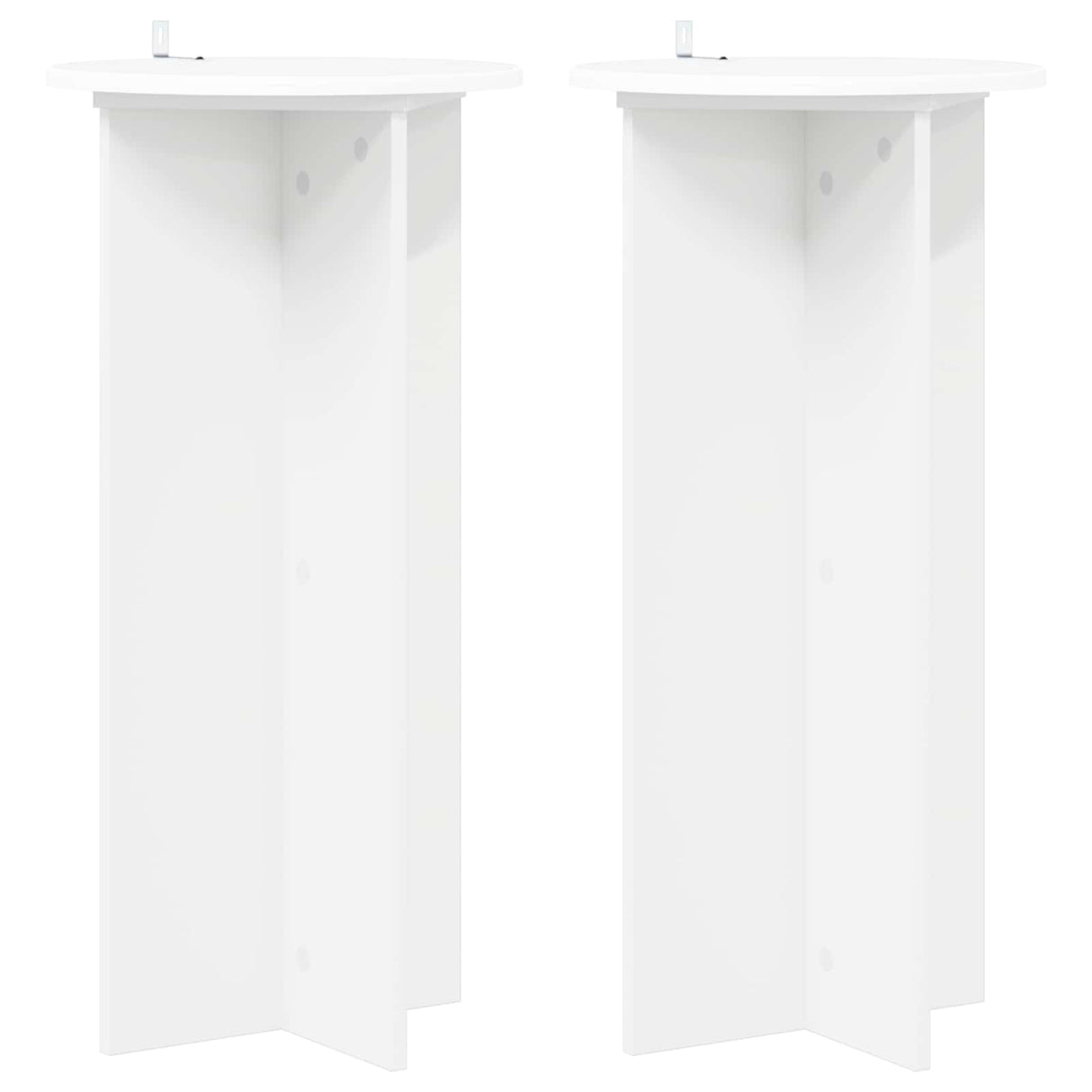 Plant Stand 2 pcs White Ø40 x 80 cm Engineered Wood