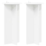 Plant Stand 2 pcs White Ø40 x 80 cm Engineered Wood - Front View