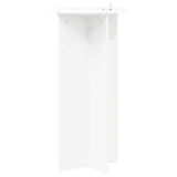 Plant Stand 2 pcs White Ø40 x 80 cm Engineered Wood - Low Angle