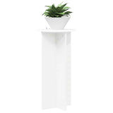 Plant Stand 2 pcs White Ø40 x 80 cm Engineered Wood - Side View