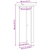 Plant Stand 2 pcs White Ø40 x 80 cm Engineered Wood - Extra Image