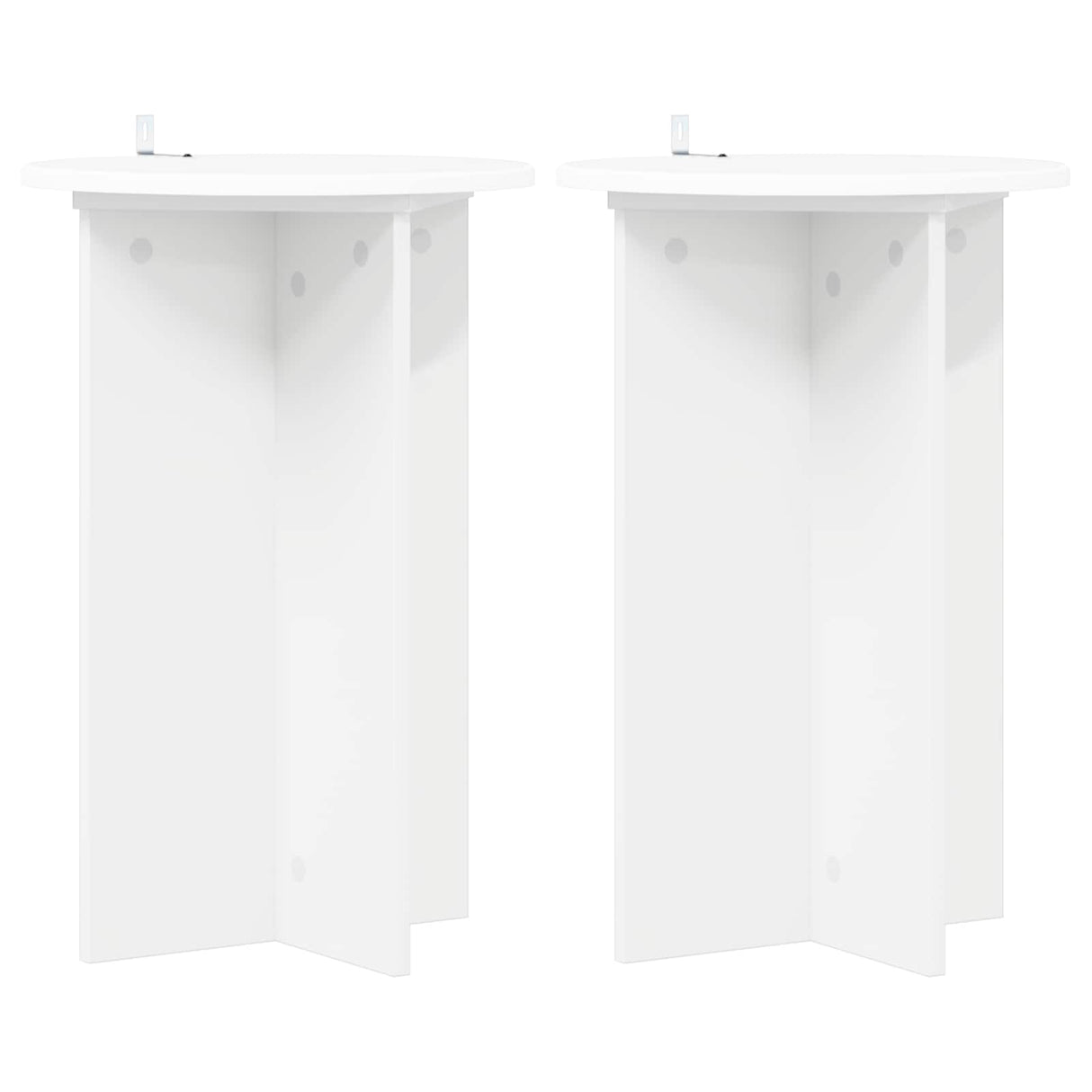 Plant Stand 2 pcs White Ø40 x 60 cm Engineered Wood