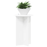 Plant Stand 2 pcs White Ø40 x 60 cm Engineered Wood - Side View