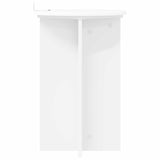 Plant Stand 2 pcs White Ø40 x 60 cm Engineered Wood - Close-Up Angle