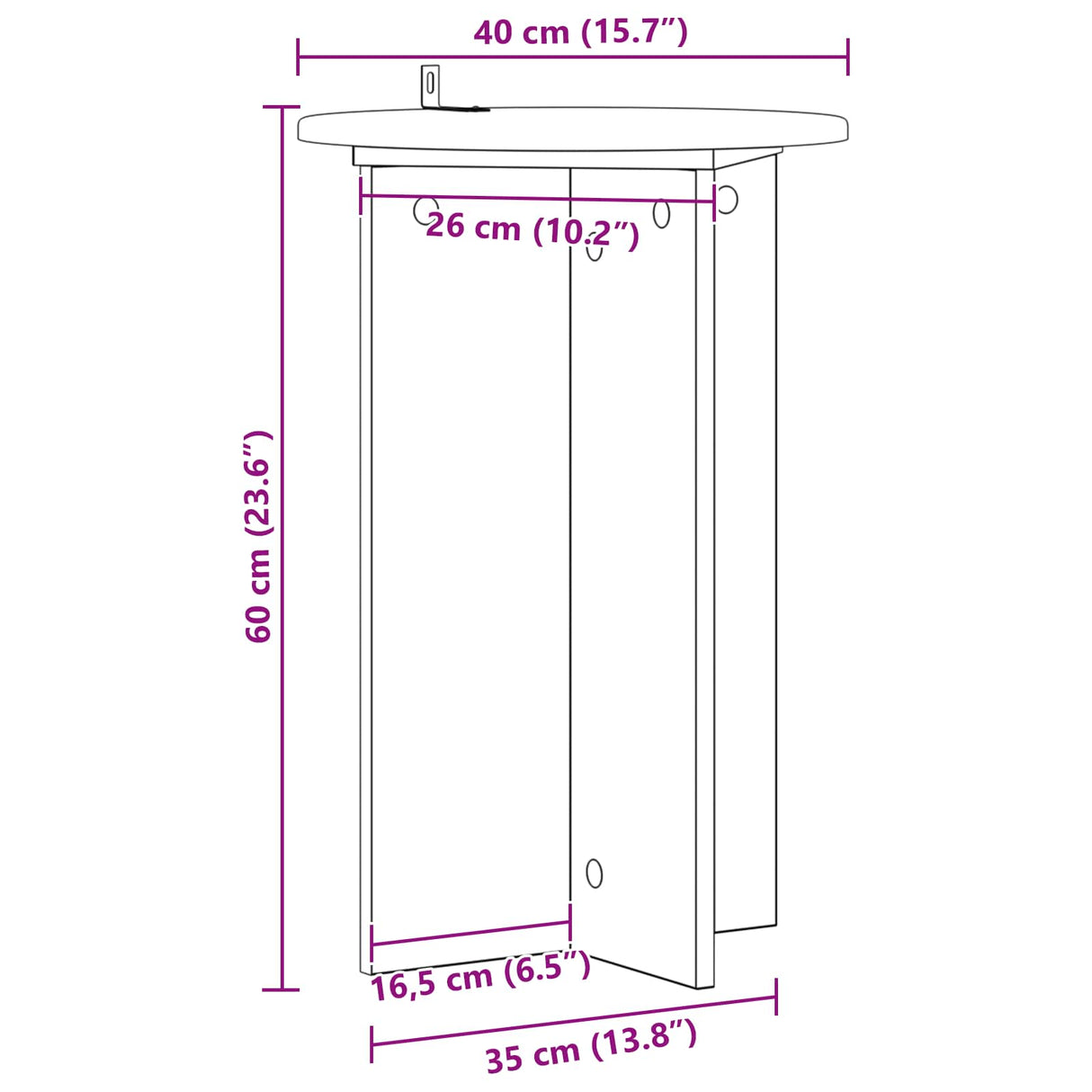 Plant Stand 2 pcs White Ø40 x 60 cm Engineered Wood