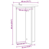 Plant Stand 2 pcs White Ø40 x 60 cm Engineered Wood - Extra Image