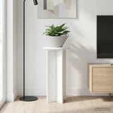 Plant Stand 2 pcs White Ø29.5 x 60 cm Engineered Wood - Top-Down View