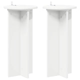 Plant Stand 2 pcs White Ø29.5 x 60 cm Engineered Wood