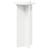 Plant Stand 2 pcs White Ø29.5 x 60 cm Engineered Wood - Low Angle