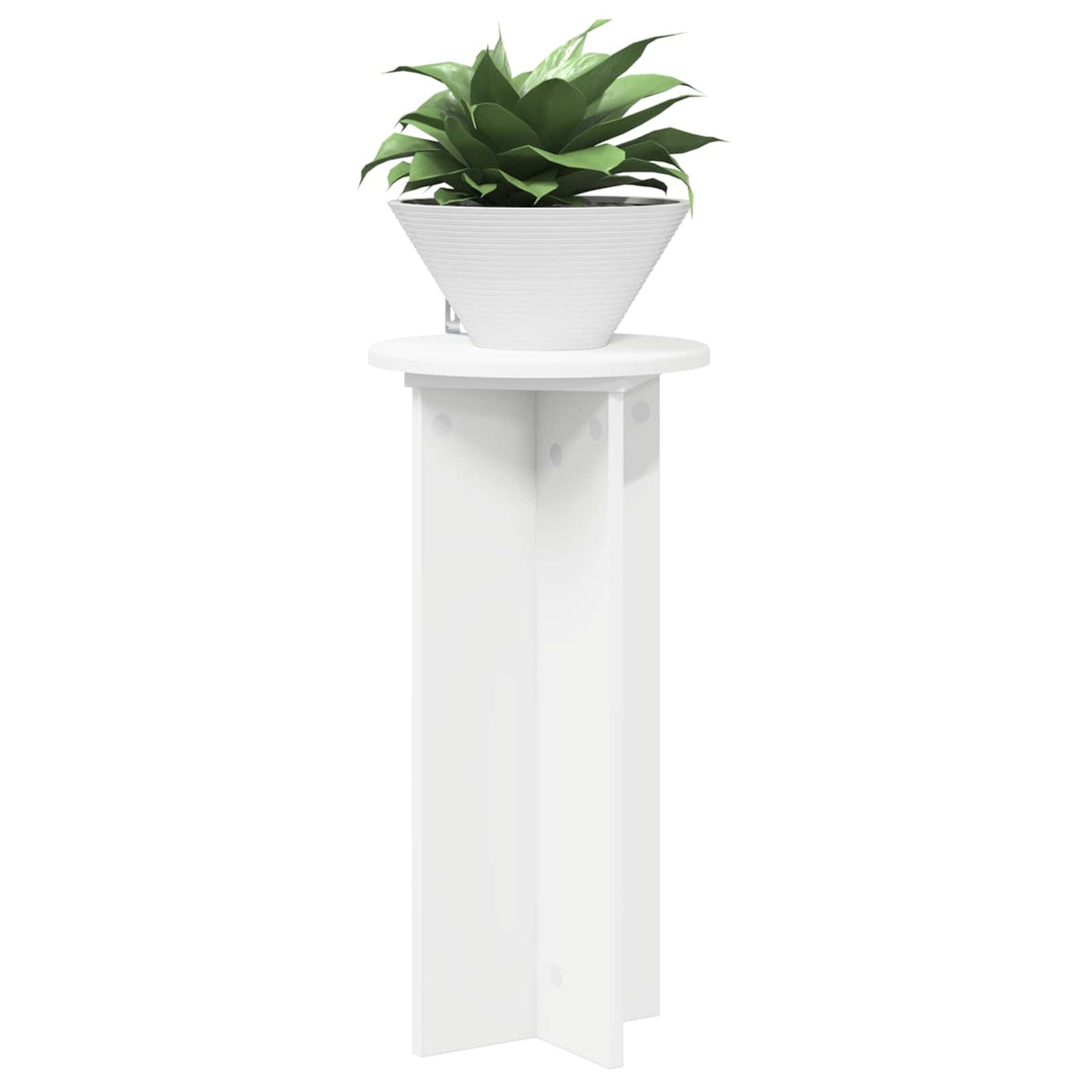 Plant Stand 2 pcs White Ø29.5 x 60 cm Engineered Wood
